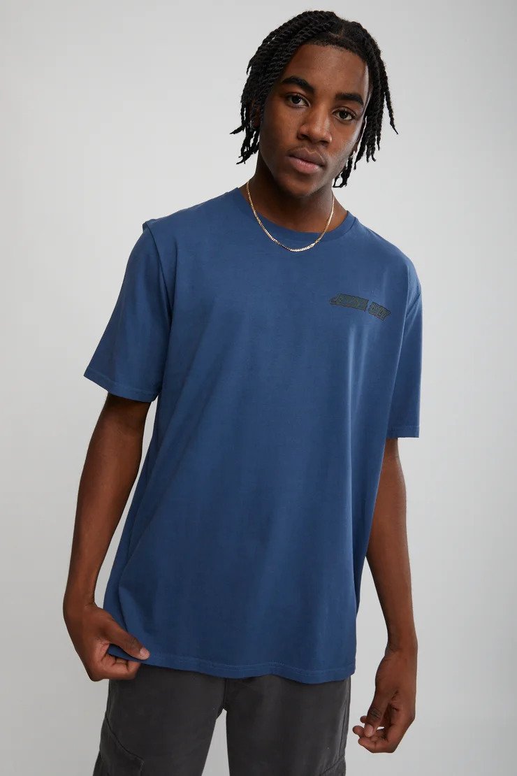 Santa Cruz Dressen Roses Mens Short Sleeve T-shirt Blue