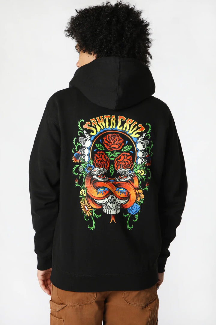 Santa Cruz Dressen Rose Crew Three Hoodie Black