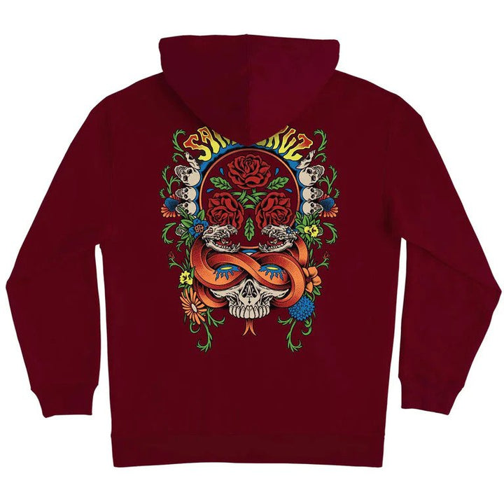 Santa Cruz Dressen Rose Crew Three Hoodie Maroon