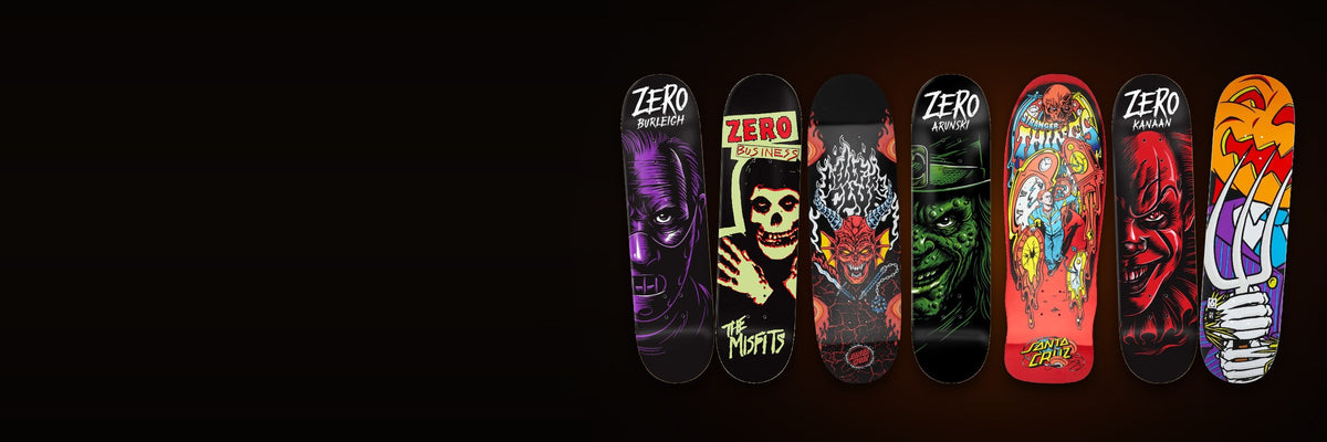 Halloween deck sale: Zero Fright Night, Misfits and Santa Cruz x Stranger Things skateboard decks