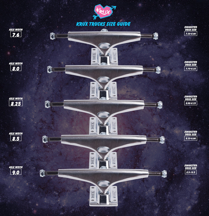 KRUX HI K5 SKATE LIKE A GIRL 8.0 TRUCKS