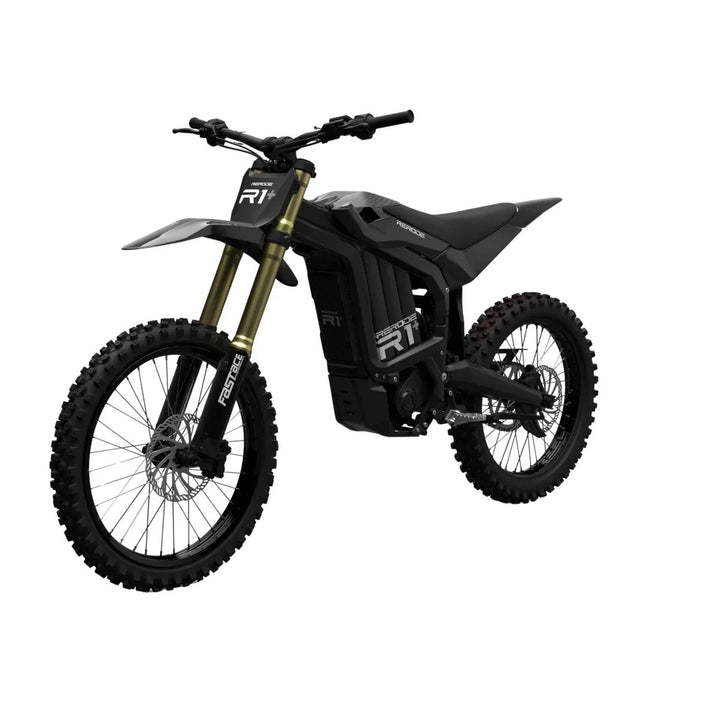 Rerode R1+ electric dirt bike, front three-quarter view