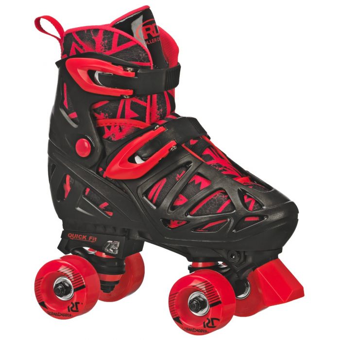 Rds Trac Star Skate Boys Black Red Adjustable Roller Skates