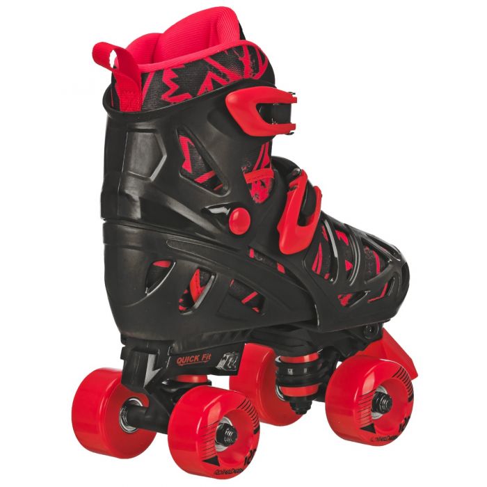 Rds Trac Star Skate Boys Black Red Adjustable Roller Skates