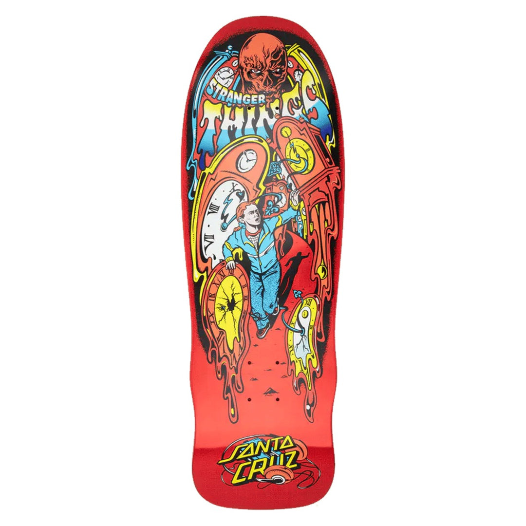 Santa Cruz x Stranger Things Grabke Melting Clock 9.7 skateboard deck