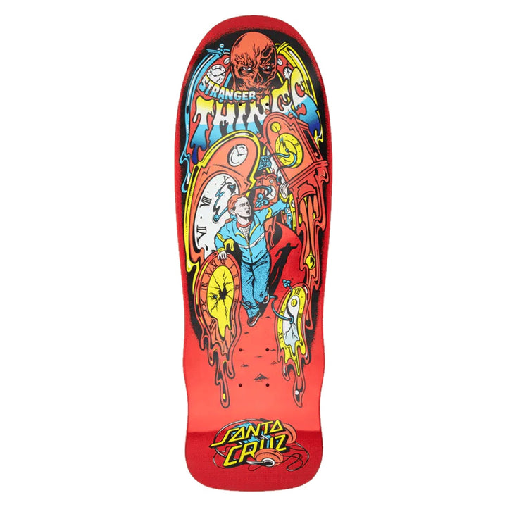 Santa Cruz x Stranger Things Grabke Melting Clock 9.7 skateboard deck