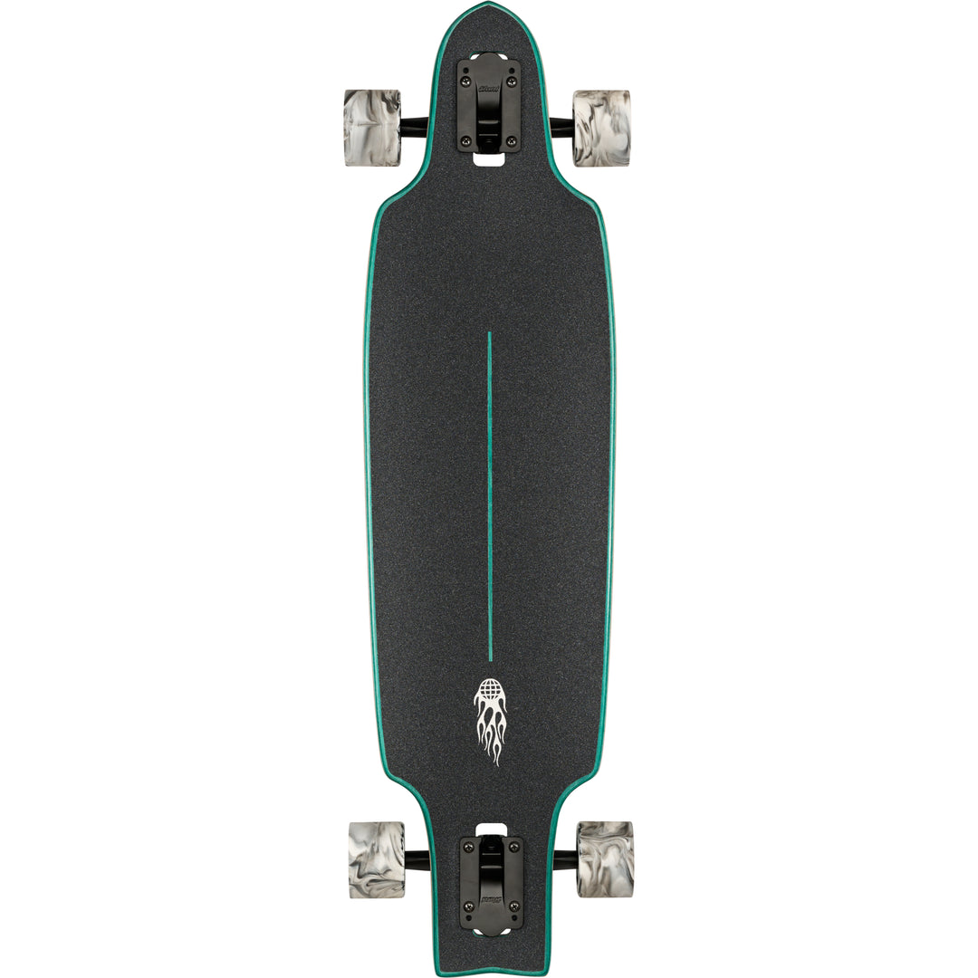 GLOBE PROWLER GREEN FLAMES MID LONGBOARD | 34"
