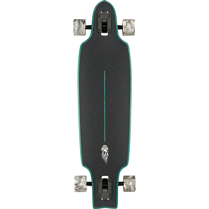 GLOBE PROWLER GREEN FLAMES MID LONGBOARD | 34"