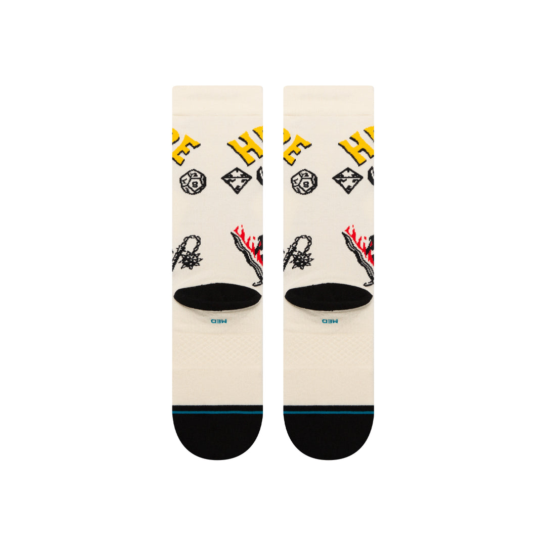 Stance X Stranger Things Hellfire Vintage White Socks