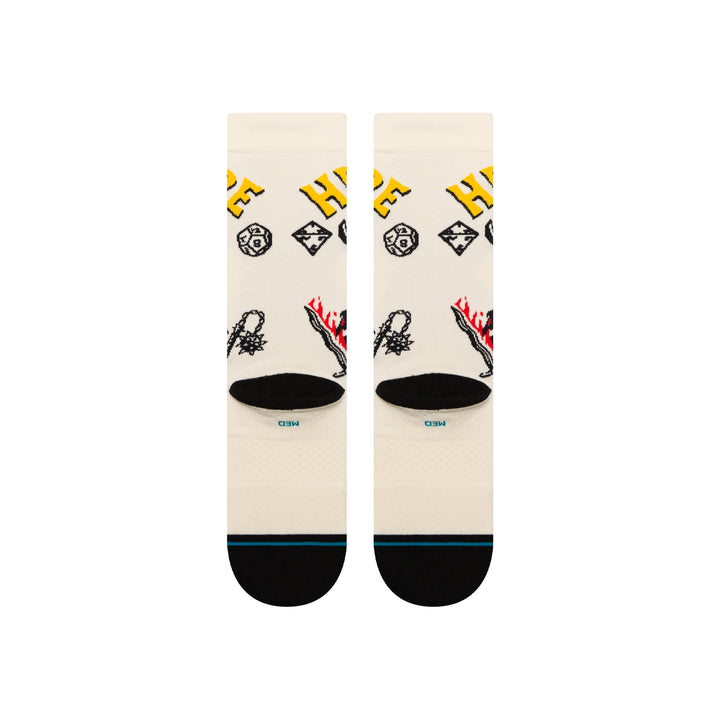 Stance X Stranger Things Hellfire Vintage White Socks