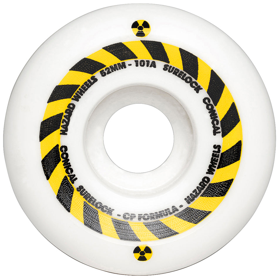 Hazard Sign CP Conical Surelock Wheels White
