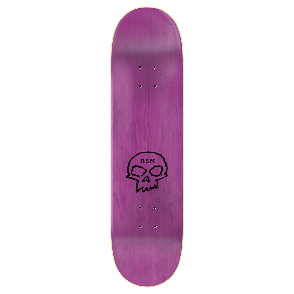 ZERO BAM SINGLE SKULL 8.25" SKATEBOARD DECK