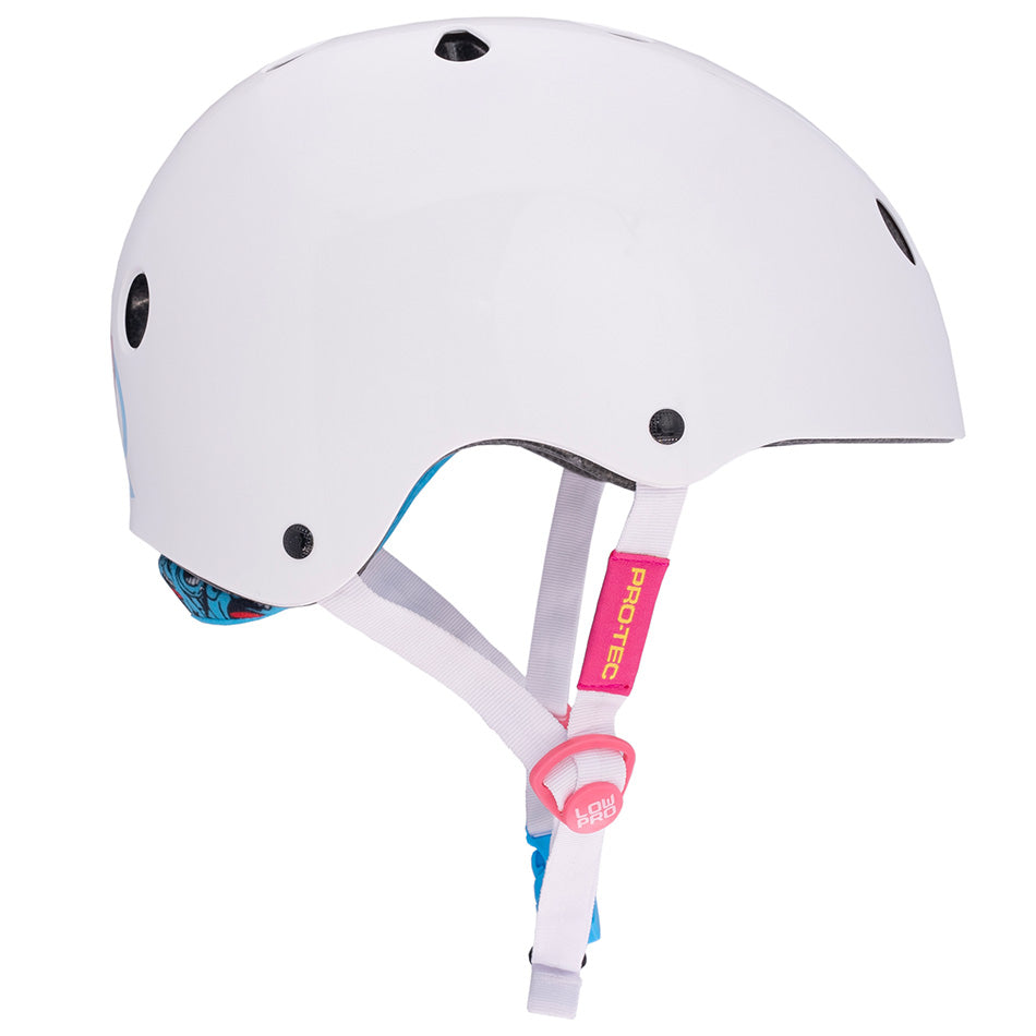 Protec Low Pro Certified Santa Cruz Gloss White Helmet