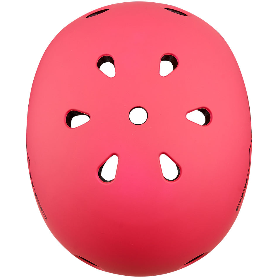 Matte Pink Protec Youth helmet top view