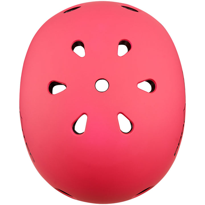 Matte Pink Protec Youth helmet top view