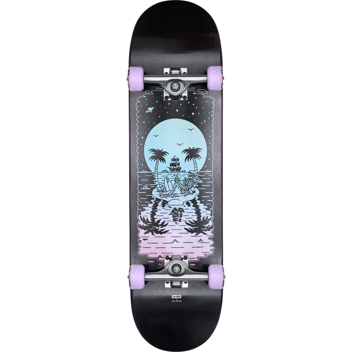 Globe G2 Reflection Black Purple 8.5 Complete Skateboard