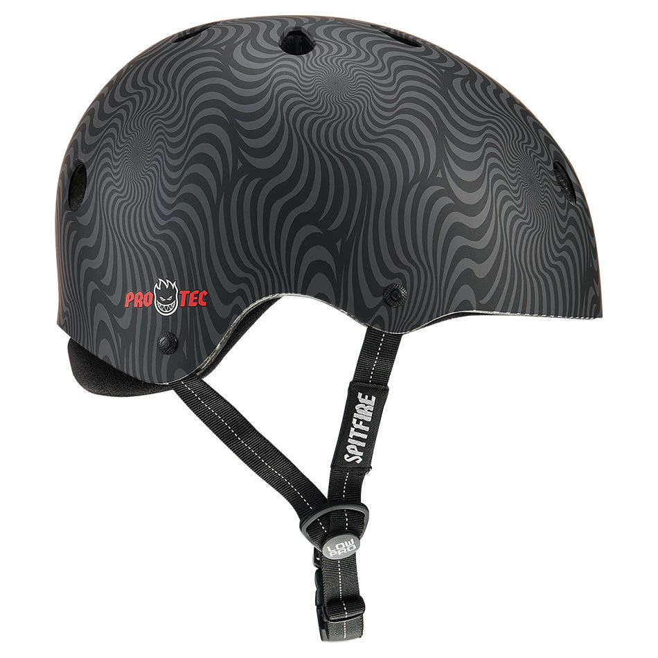 Protec Low Pro Certified Spitfire Black Swirl Helmet
