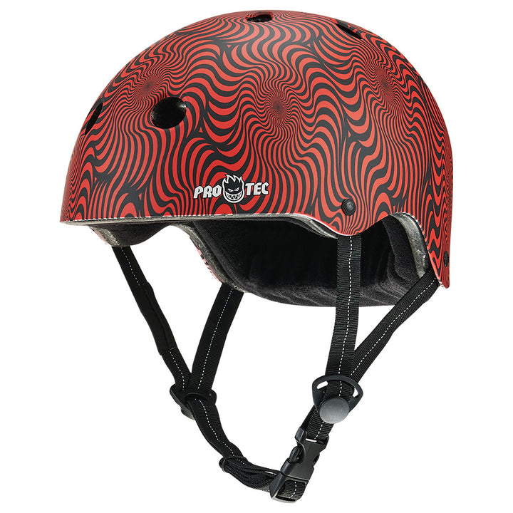 Protec Low Pro Certified Spitfire Red Swirl Helmet