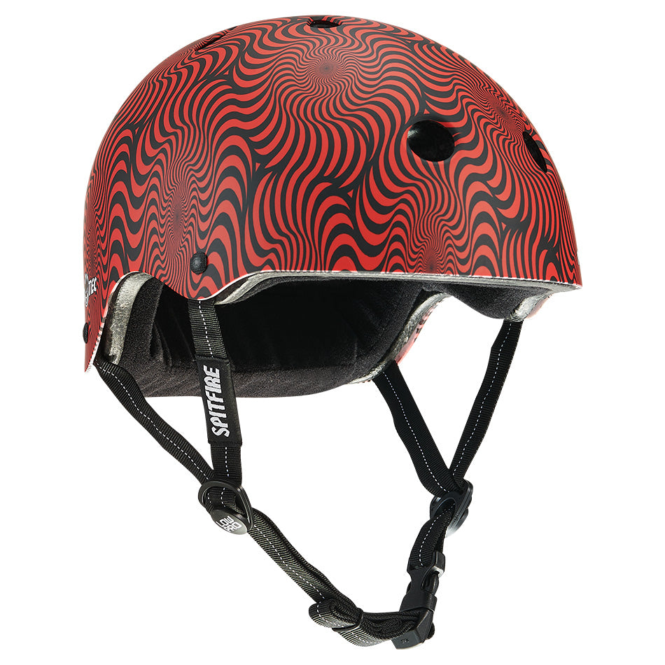 Protec Low Pro Certified Spitfire Red Swirl Helmet