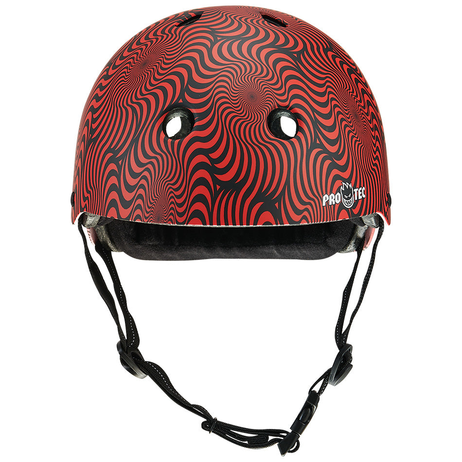 Protec Low Pro Certified Spitfire Red Swirl Helmet