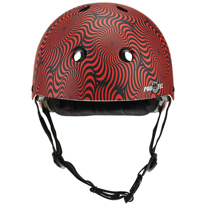 Protec Low Pro Certified Spitfire Red Swirl Helmet