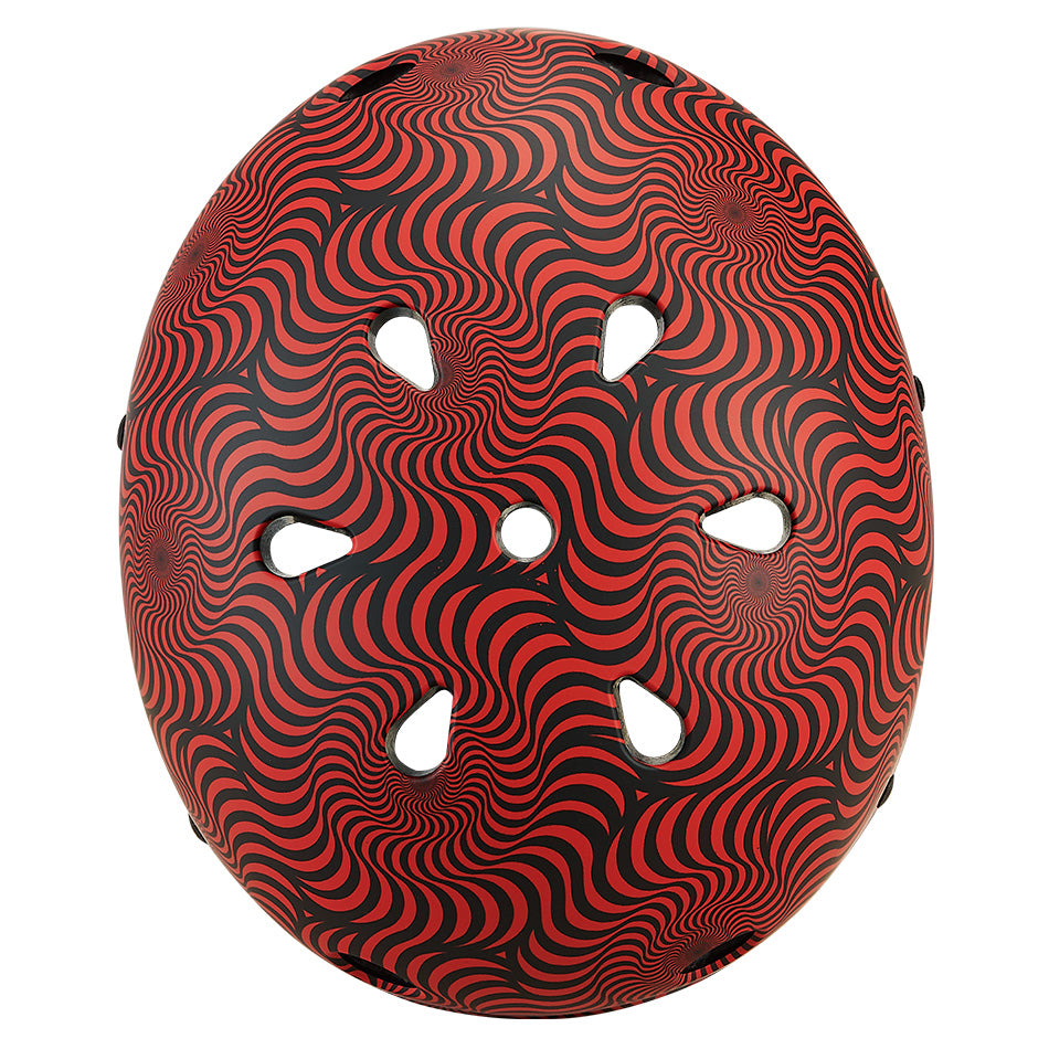 Protec Low Pro Certified Spitfire Red Swirl Helmet