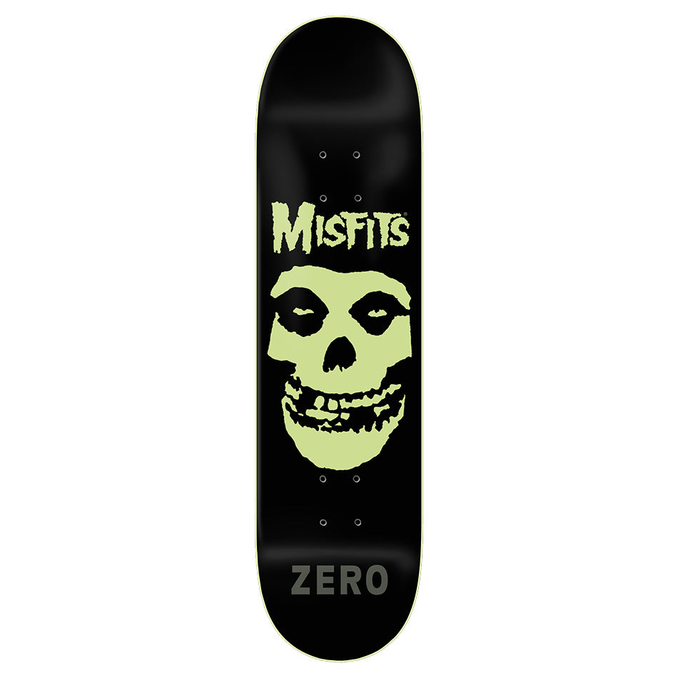 Zero X Misfits Fiend Skull GITD Skateboard Deck