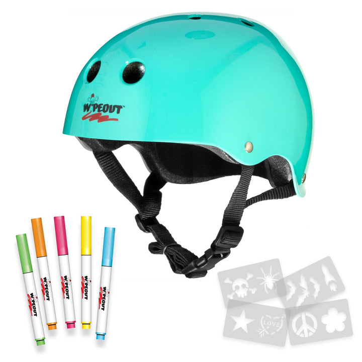TRIPLE 8 WIPEOUT DRY ERASE YOUTH HELMET TEAL