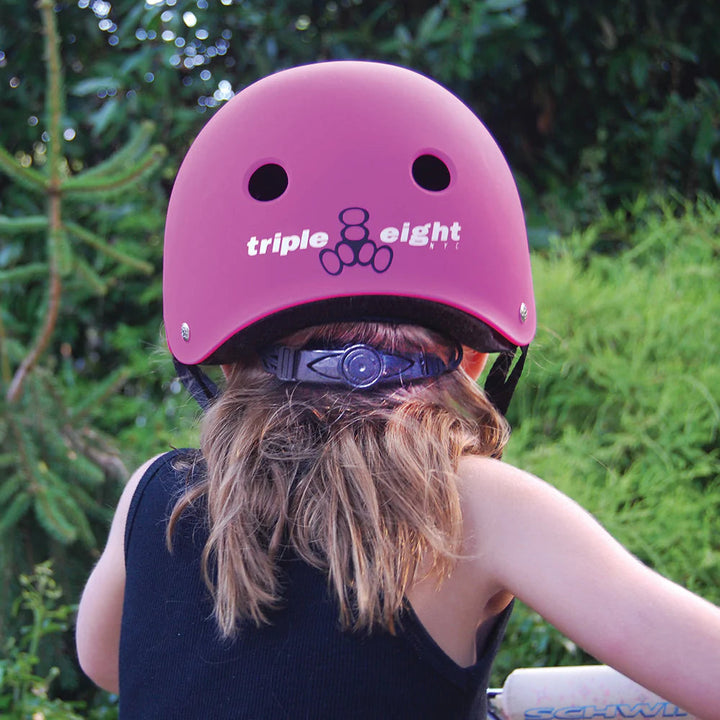 TRIPLE 8 LIL 8 CERTIFIED YOUTH STAAB HELMET NEON PINK RUBBER