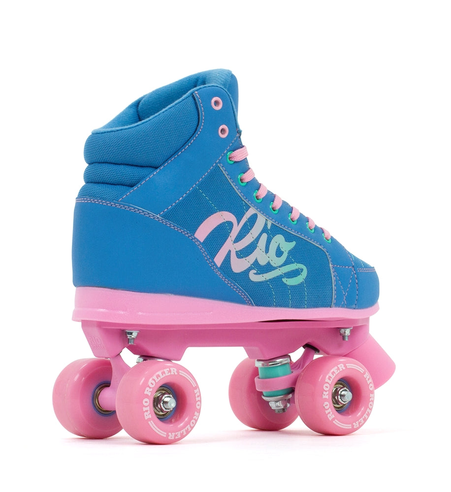 RIO ROLLER LUMINA ROLLER SKATES BLUE PINK