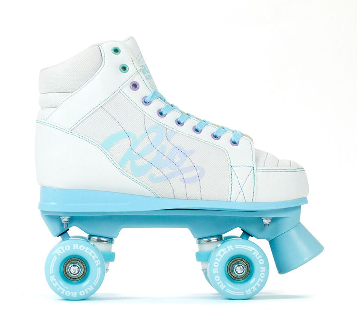 RIO ROLLER LUMINA ROLLER SKATES WHITE BLUE