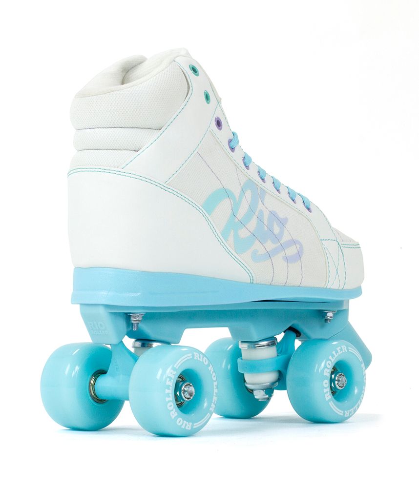 RIO ROLLER LUMINA ROLLER SKATES WHITE BLUE