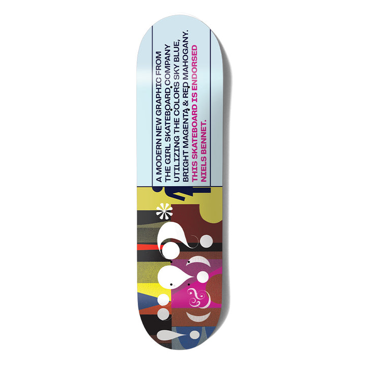GIRL FOLLIES NIELS BENNETT 8.25 SKATEBOARD DECK