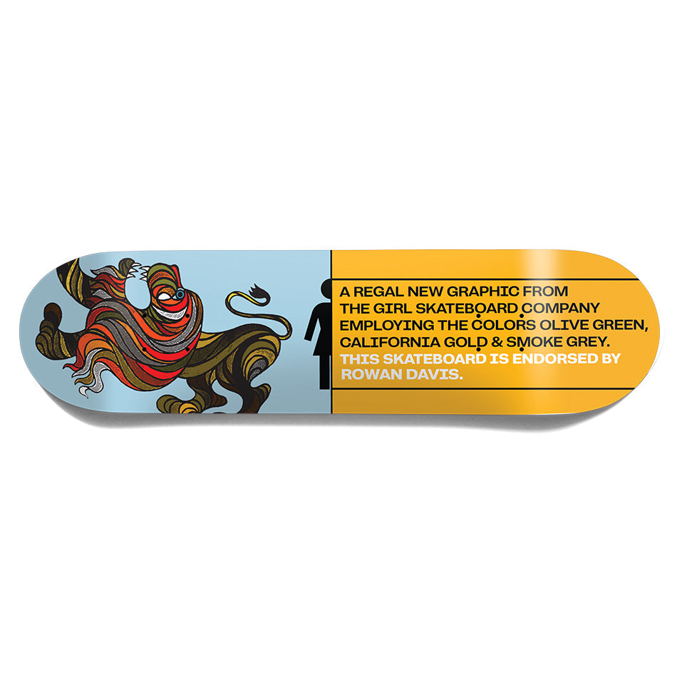 GIRL FOLLIES ROWAN DAVIS 8.5 SKATEBOARD DECK