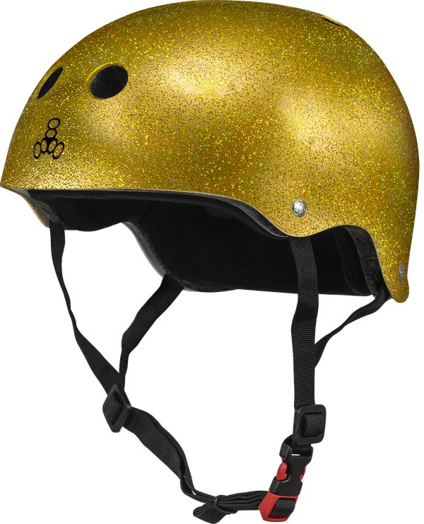 TRIPLE 8 THE CERTIFIED HELMET SS GOLD GLITTER