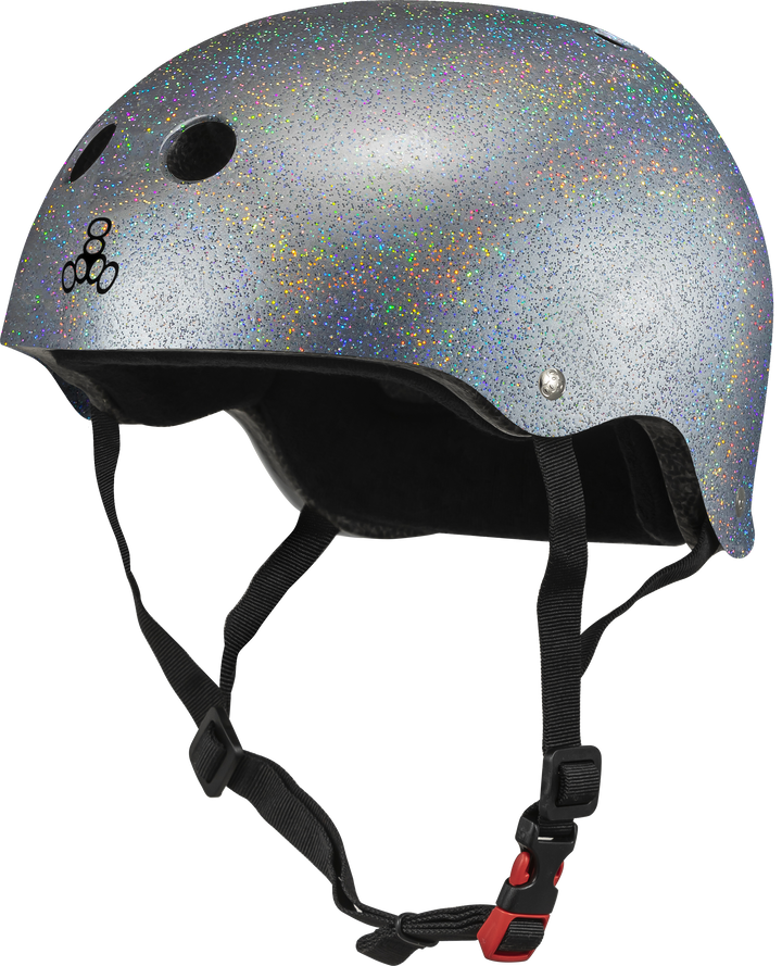 TRIPLE 8 THE CERTIFIED HELMET SS SILVER GLITTER