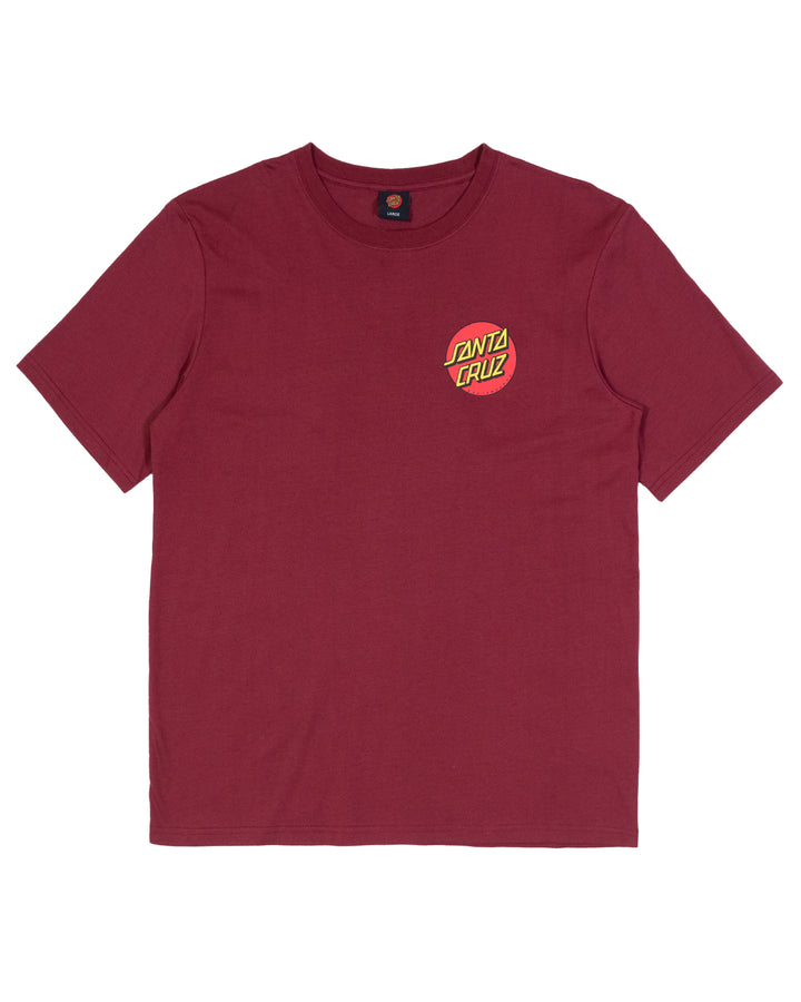 Santa Cruz Classic Dot Mens Short Sleeve T-shirt Maroon