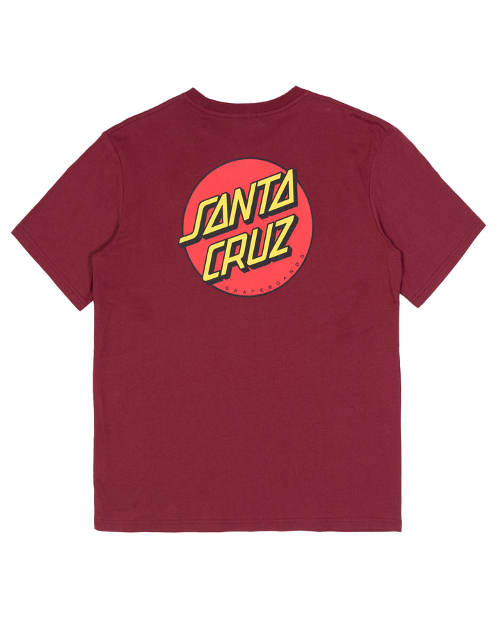Santa Cruz Classic Dot Mens Short Sleeve T-shirt Maroon