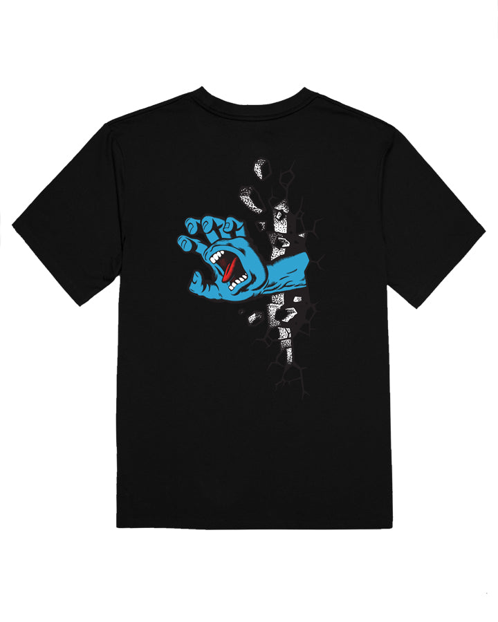 Santa Cruz Wall Hand Mens Short Sleeve T-shirt Black