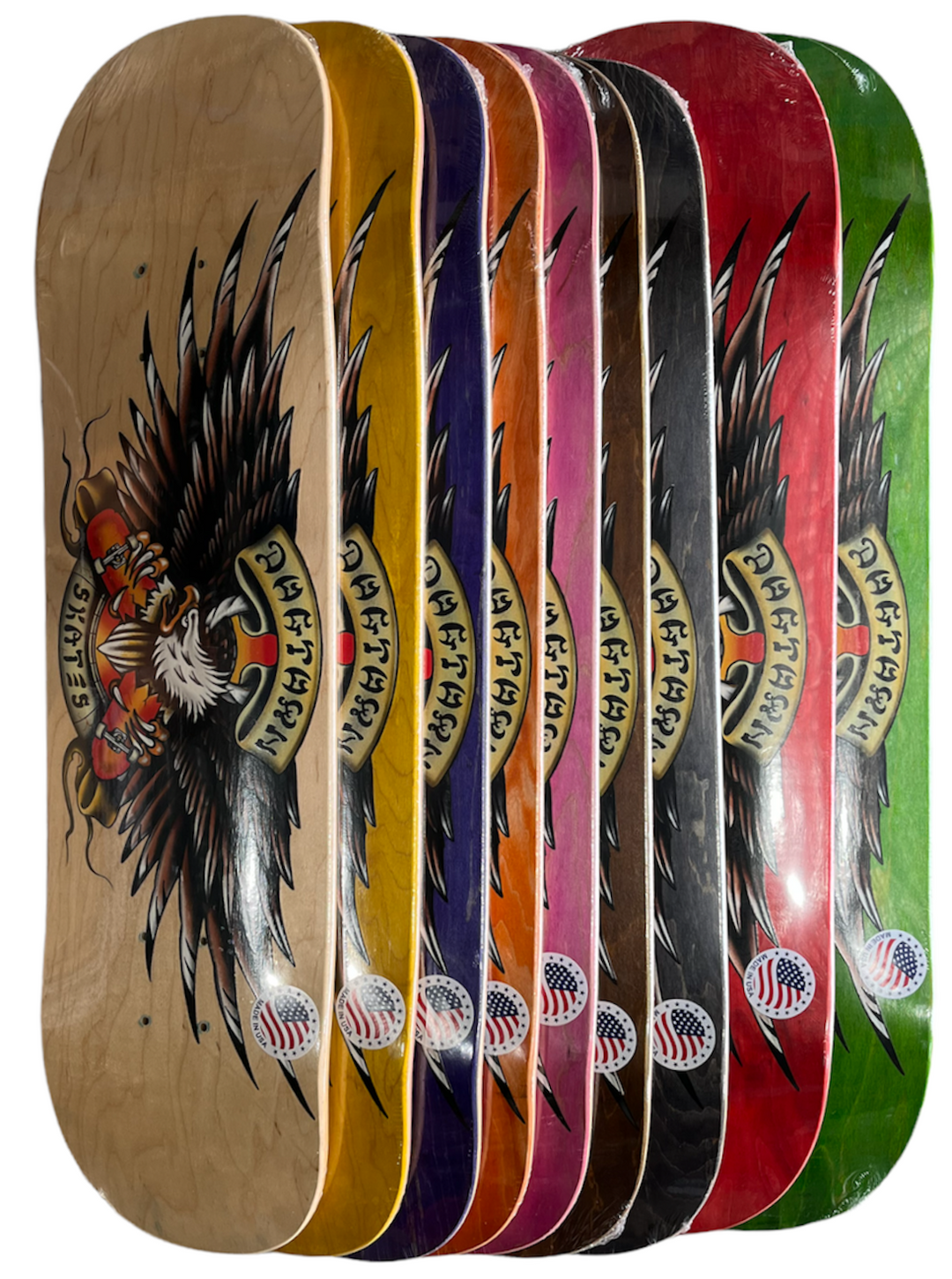 Dogtown 8.0 Proud Bird Assorted Stain Skateboard Deck