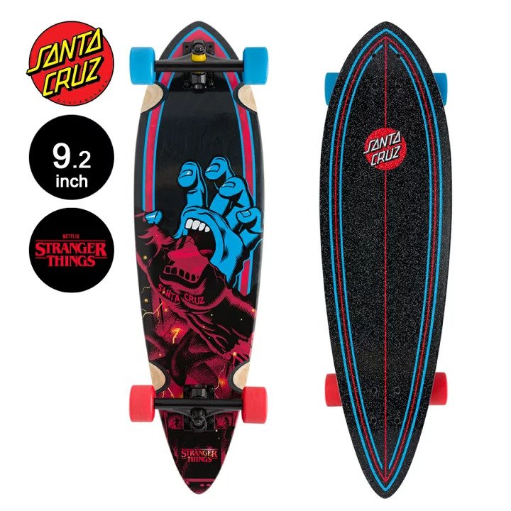 Santa Cruz Stranger Things Screaming Hand 9.2 X 33 Pintail Cruiser Complete